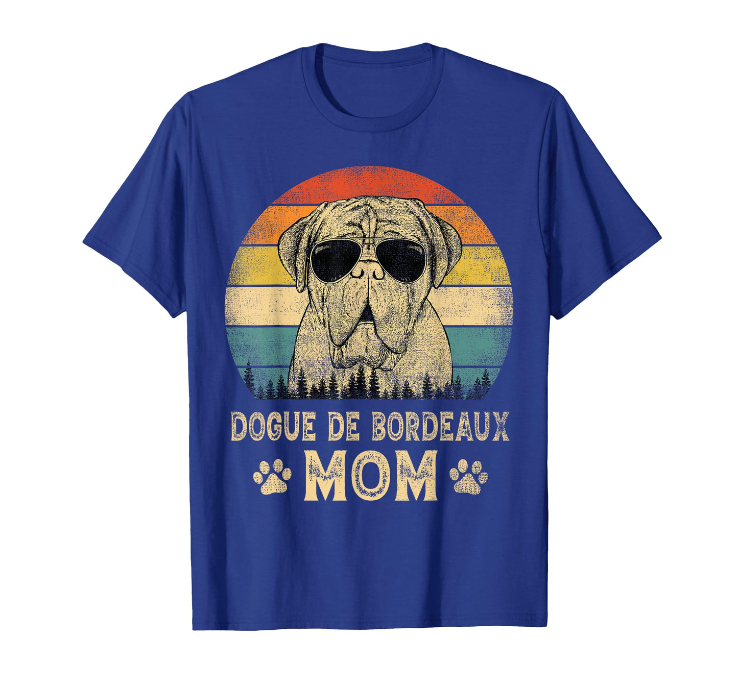 Vintage Dogue De Bordeaux Mom Dog Lovers Mother's Day Men Women T-Shirt