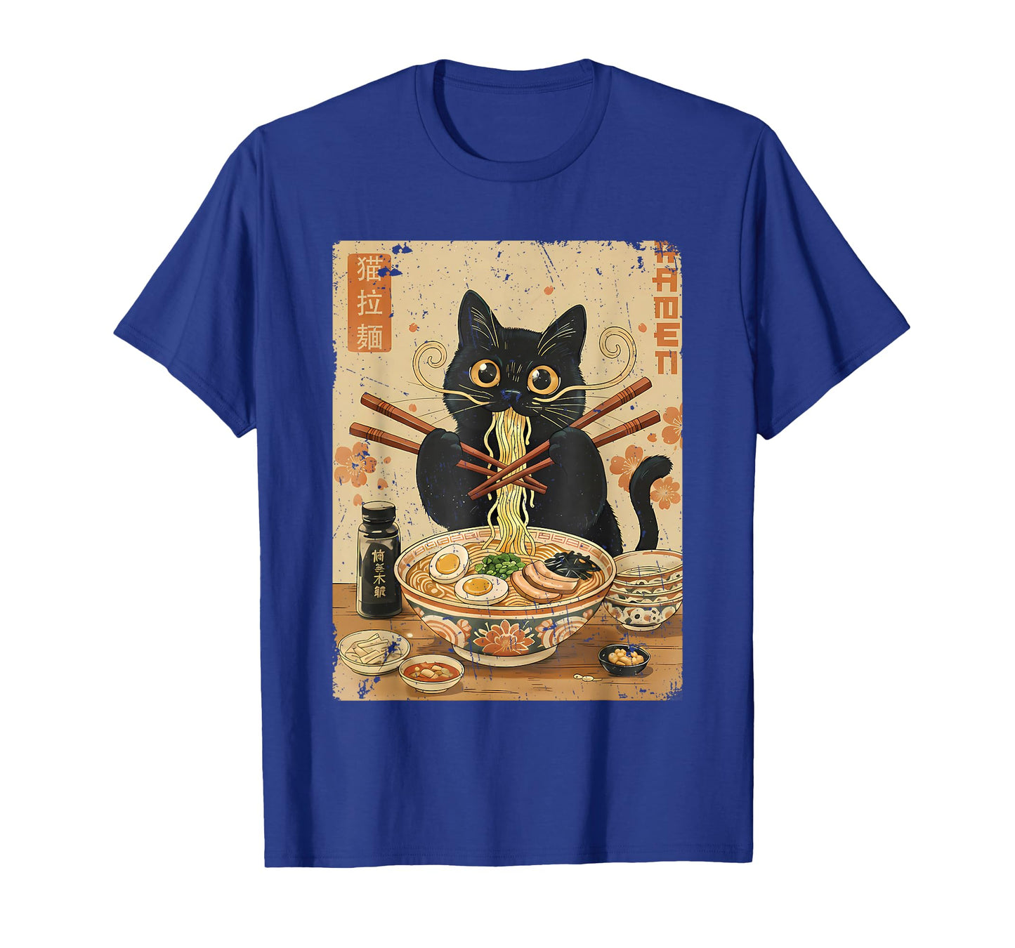 Kawaii Ramen Cat Anime Noodles Japanese Otaku Graphic T-Shirt