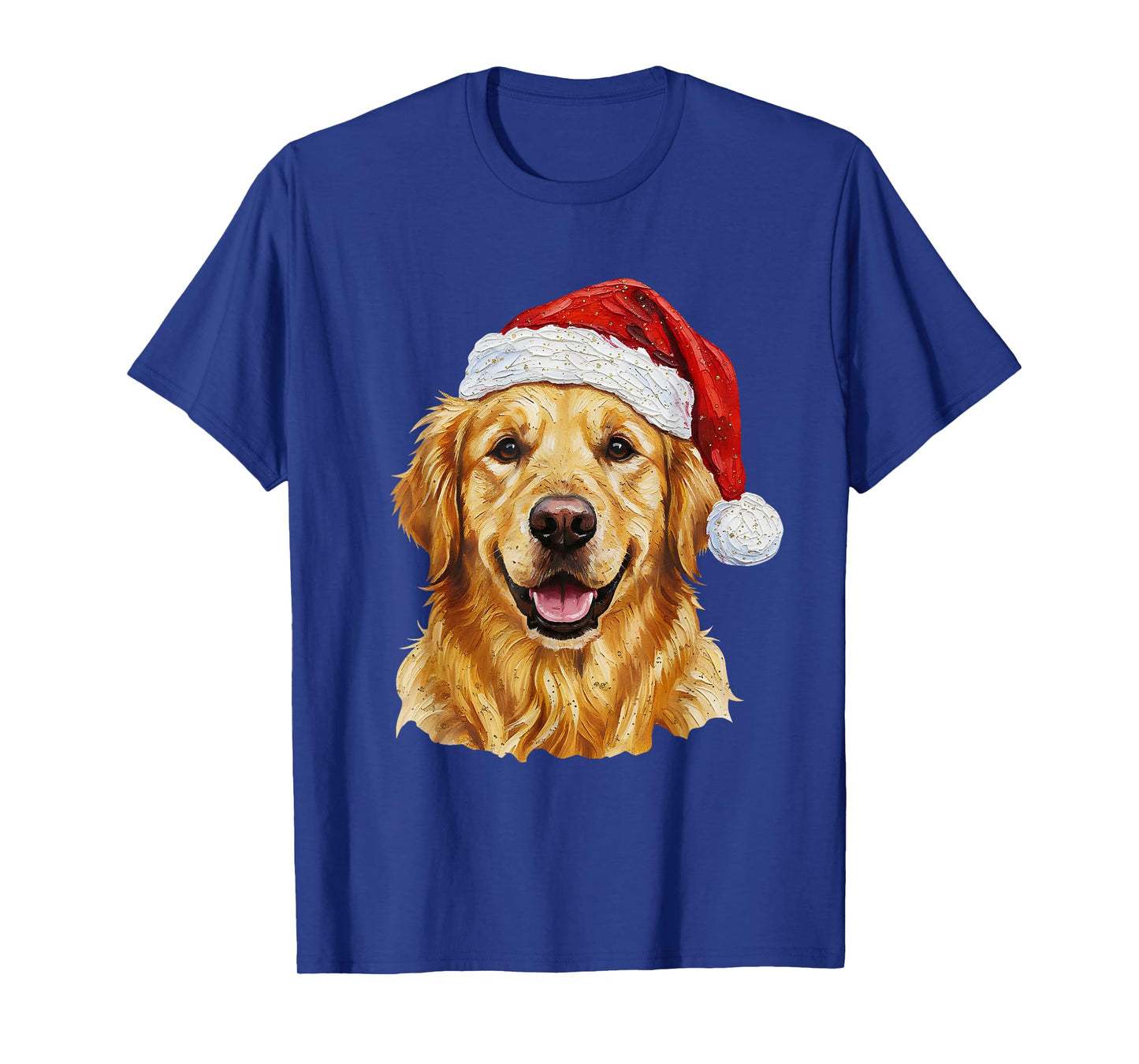 Santa Golden Retriever Christmas Golden Retriever Dog Mom T-Shirt