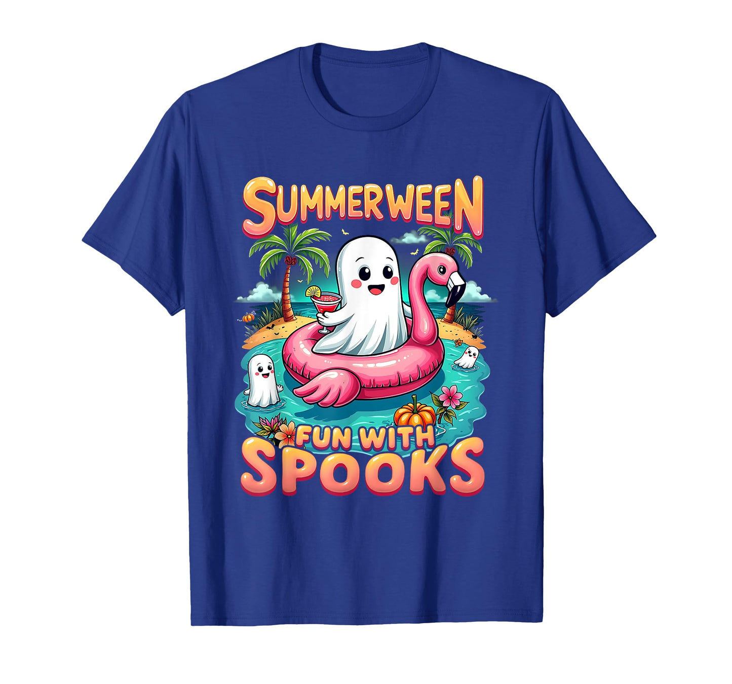 Summerween Fun With Spooks Summer Vacation Funny Party Group T-Shirt