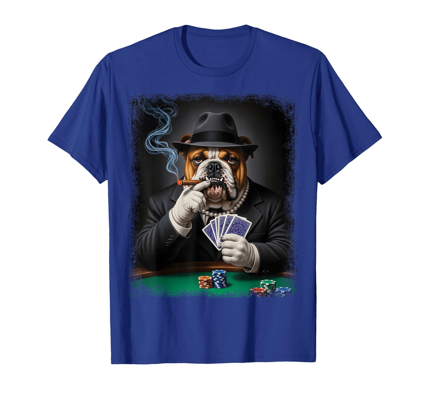 Gambling Casino Cool Dog in Suit Funny Poker Animal T-Shirt