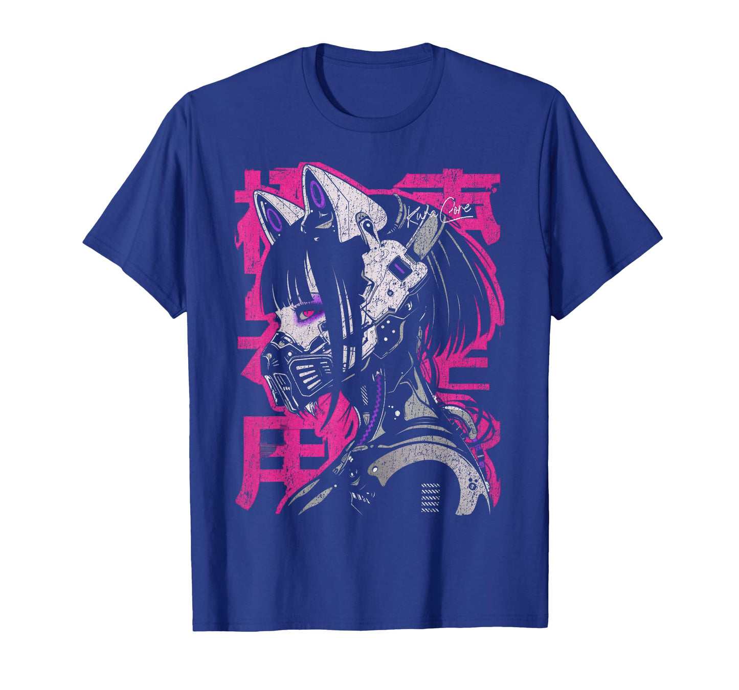 Japanese Streetwear Cyberpunk Y2K Techwear Neko Manga Anime T-Shirt