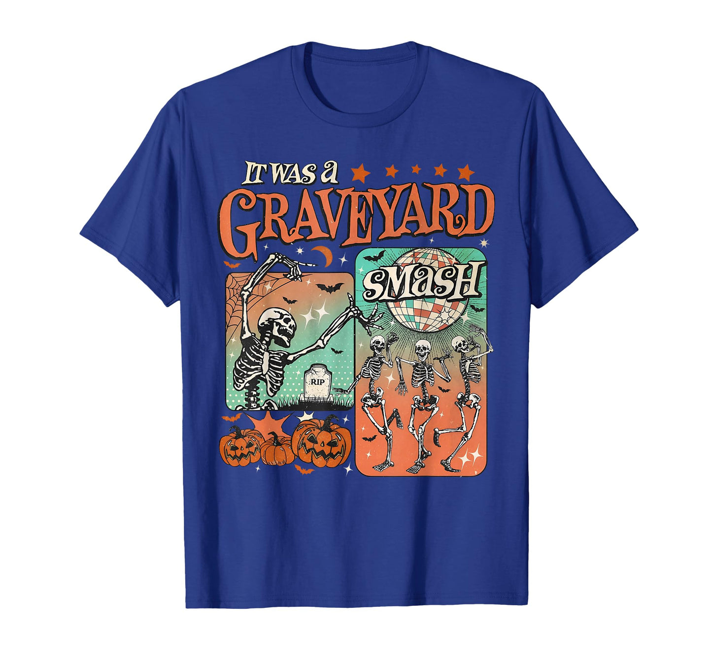 It Was A Graveyard Smash Halloween Skeleton Dancing Spooky T-Shirt