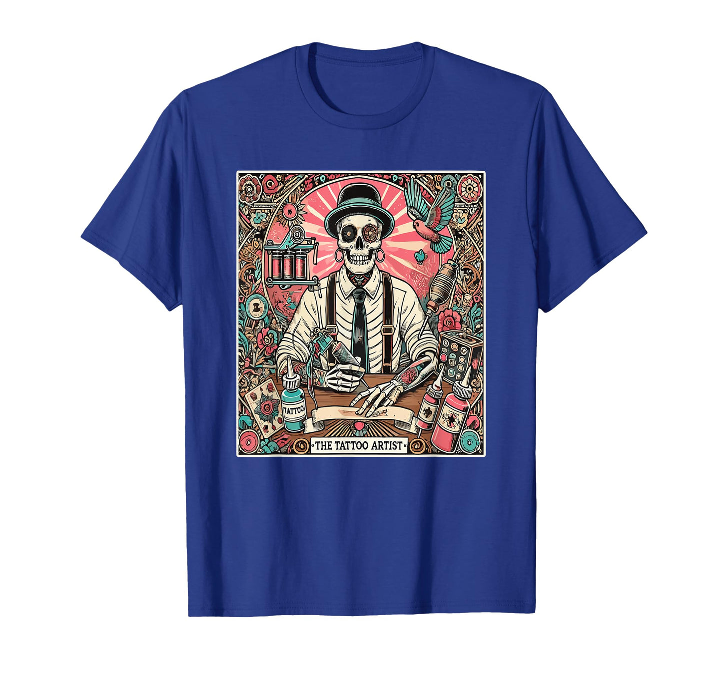 Tattoo Artist Tarot Card Skeleton Drawing Tattooist T-Shirt
