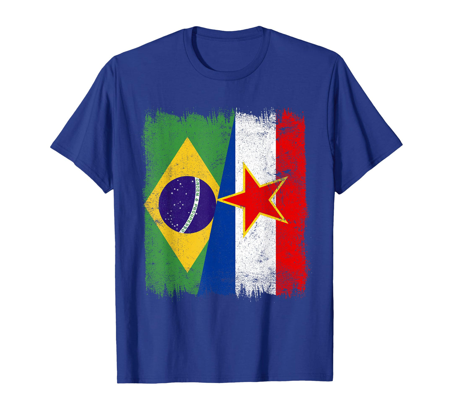Brazil Yugoslavia Half Flag Brazilian Yugoslavian Heritage T-Shirt