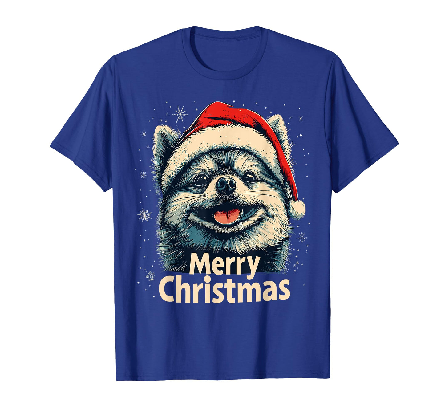 Pomeranian Santa Hat Merry Christmas Xmas Pom Lover Pajama T-Shirt