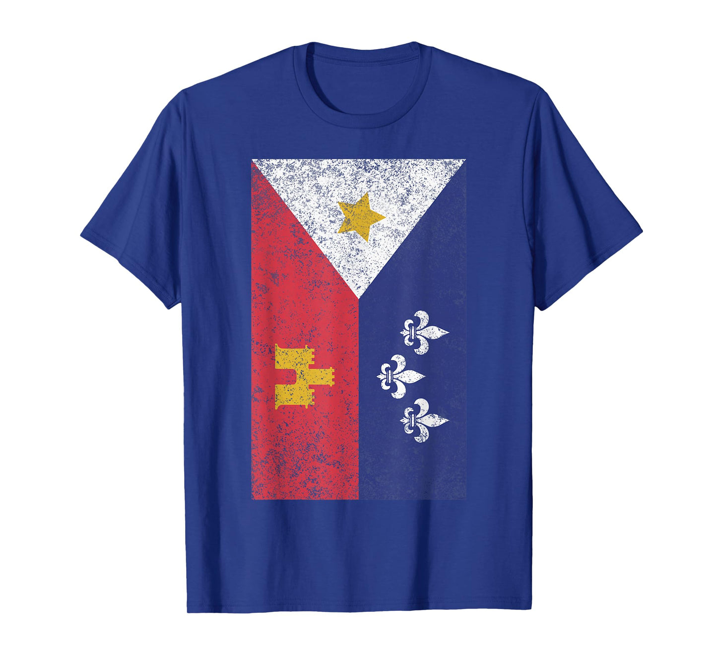 Acadian Flag Retro Cajun T-Shirt T-Shirt