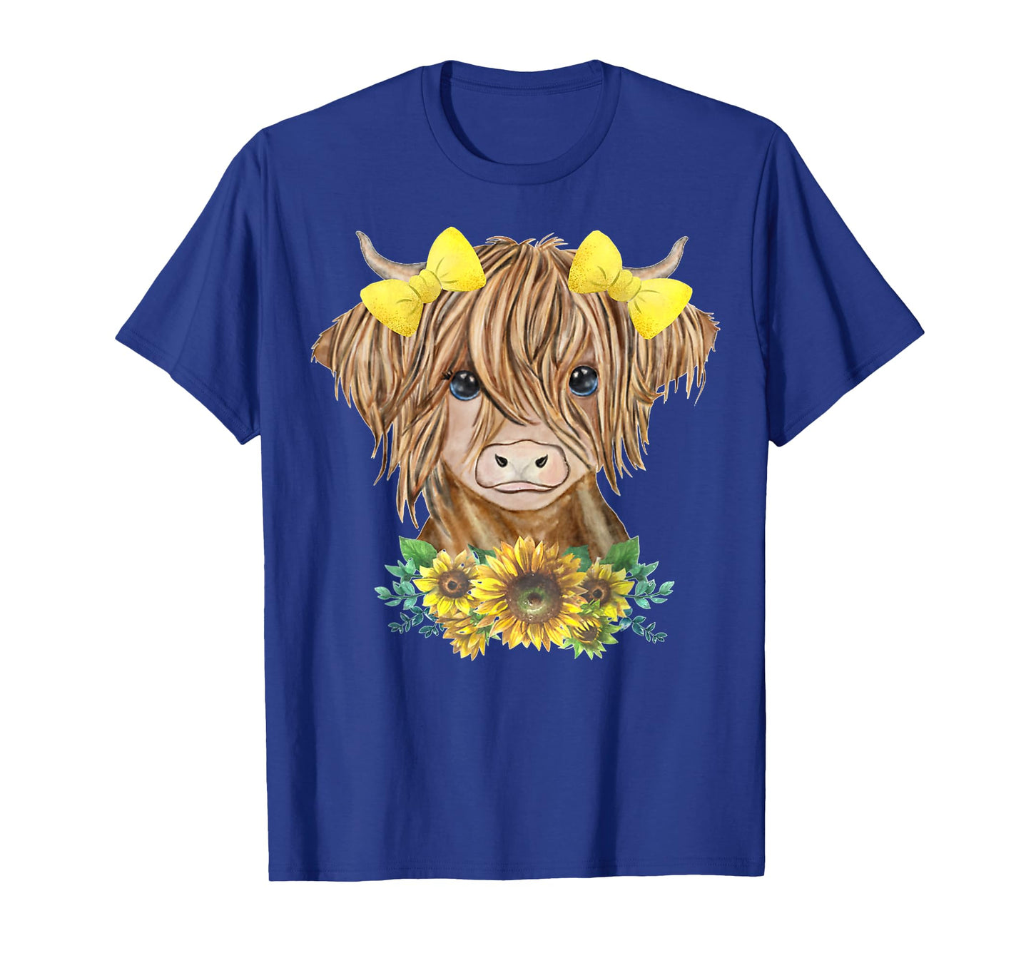 Highland Cow With Sunflowers T-Shirt