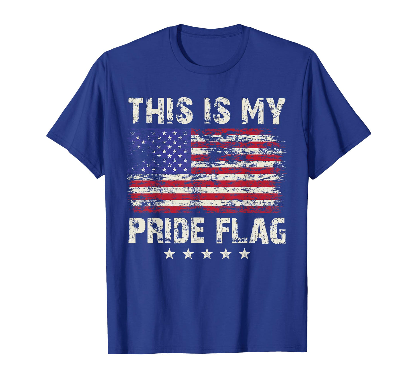 4th of July USA American Patriotic This Is My Pride Flag Women Men T-Shirt