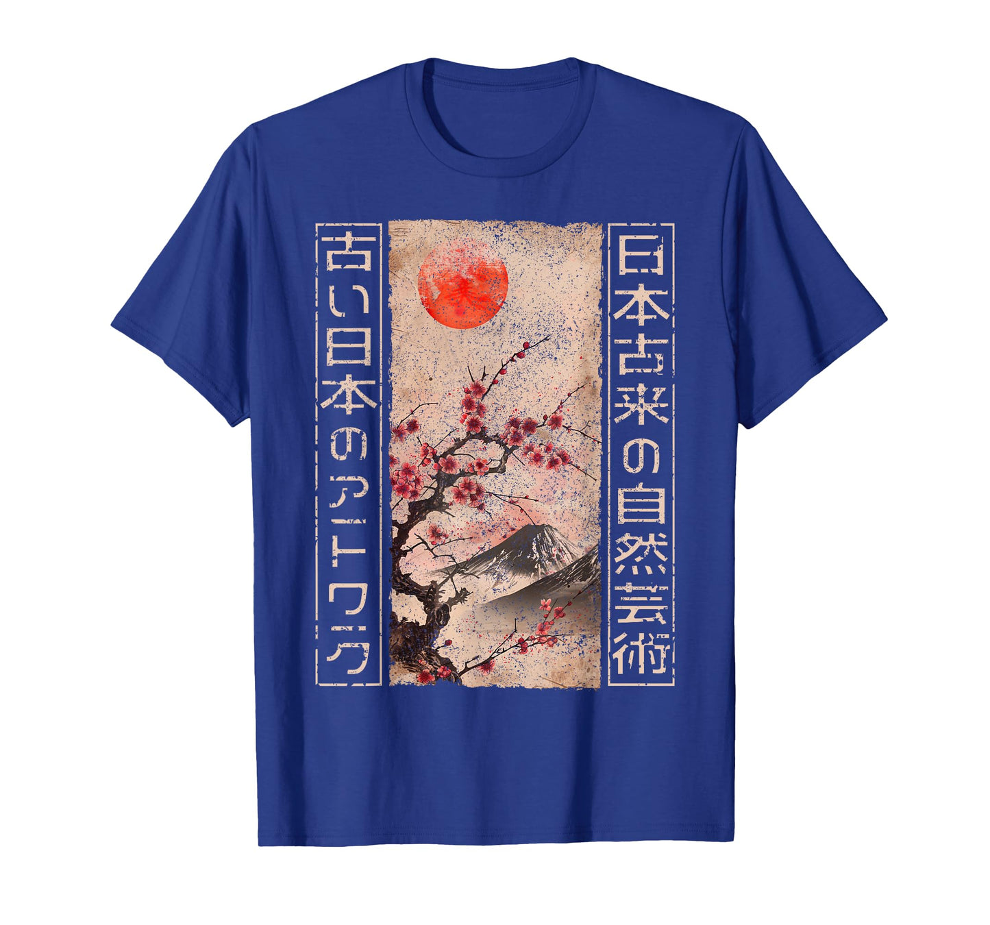 Traditional Japanese Cherry Blossom Woodblock Ukiyo-e Anime T-Shirt