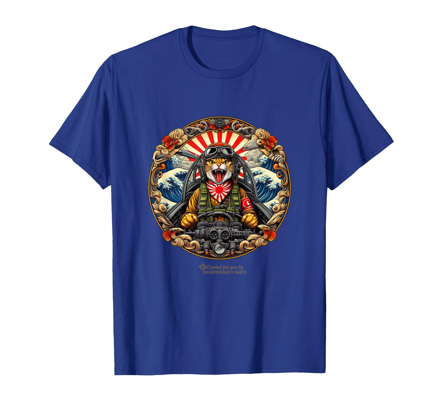 Japanese Kamikaze Pilot Fighting Cat T-Shirt