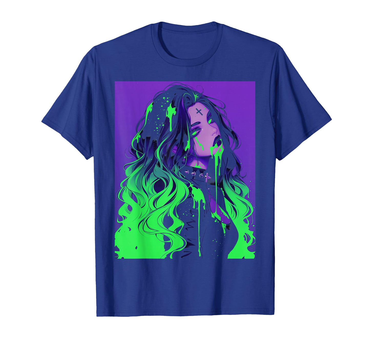 Cybergoth Cybercore Grunge Punk Goth Girl Alt Anime Manga T-Shirt