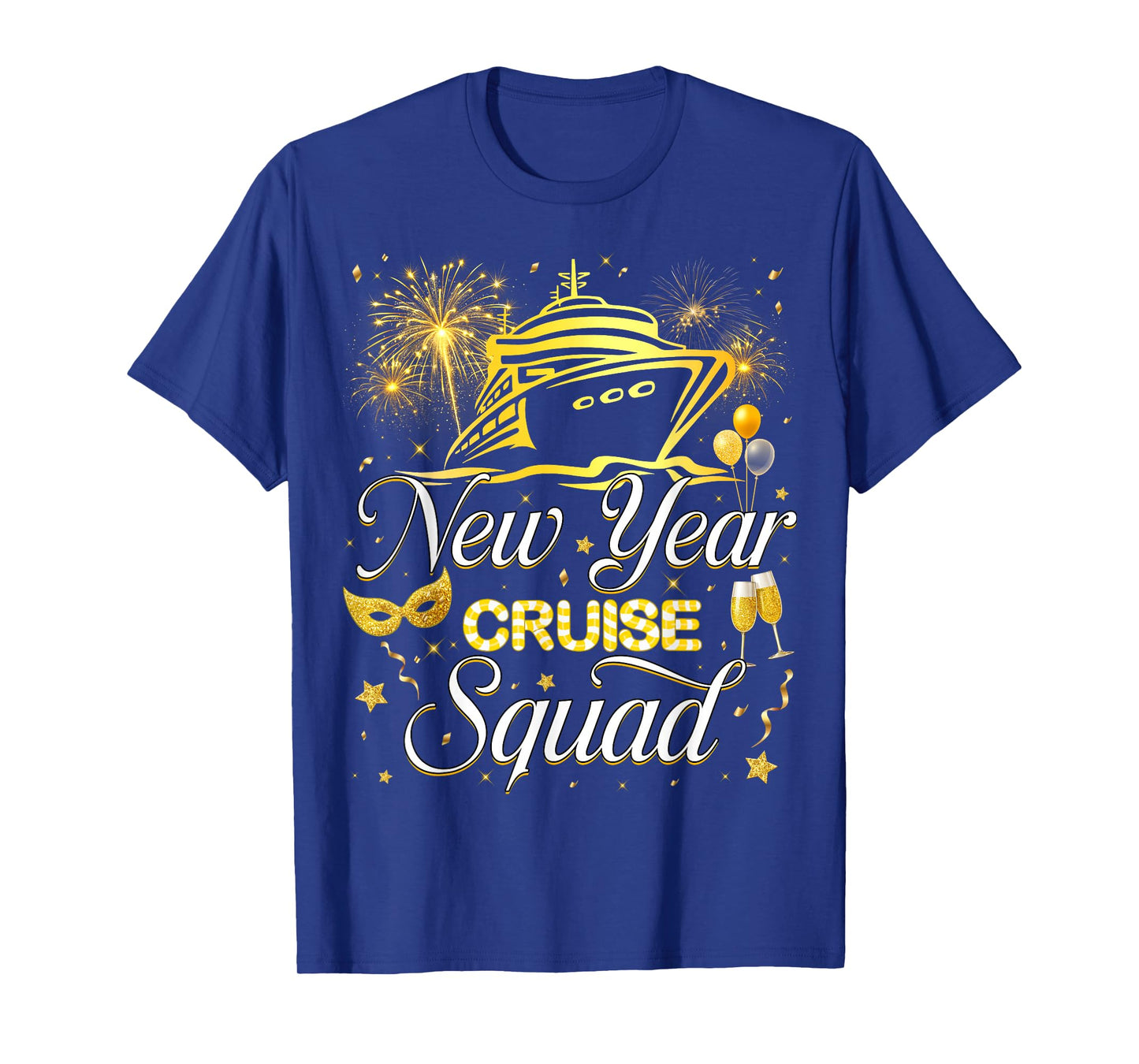 New Year Crusie Squad Firework Family Matching Men Women Kid T-Shirt