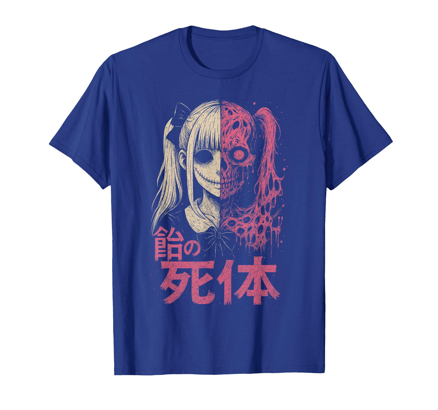Anime Horror Manga Creepy Cute Japanese Pink Alt Goth Girl T-Shirt