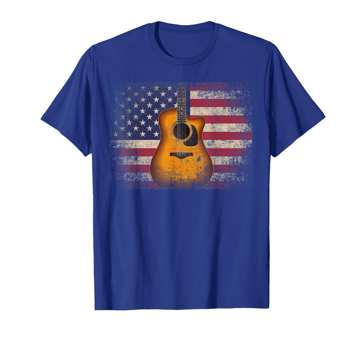 Guitar 4th of July Gift American Flag USA - Country Music T-Shirt