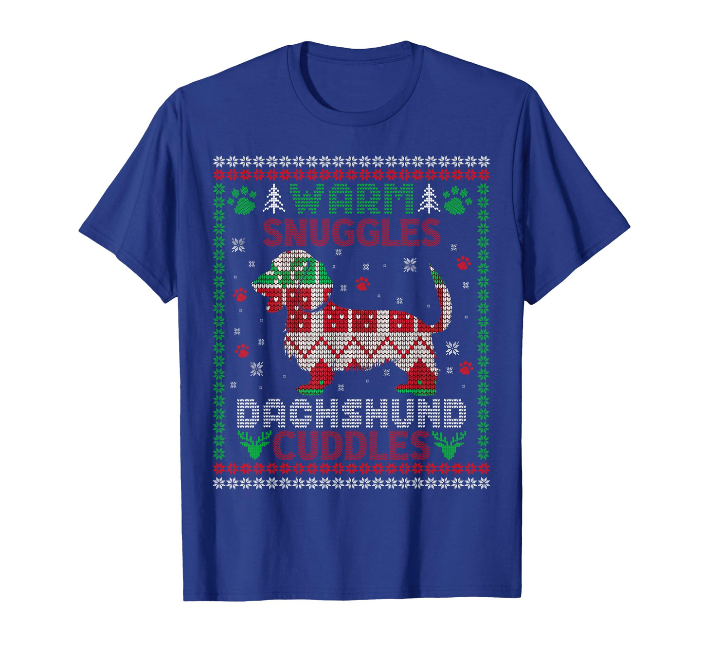 warm snuggles dachshund cuddles Christmas xmas weenie weiner T-Shirt