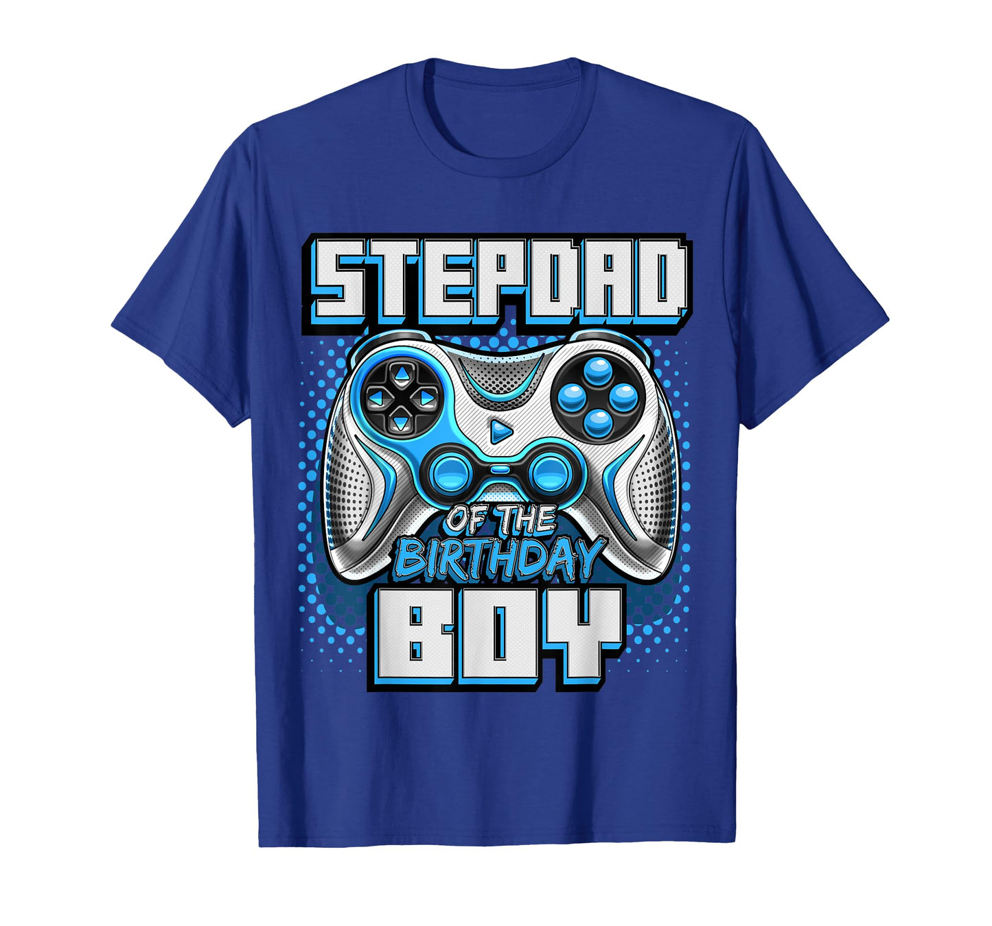 Mens Stepdad of the Birthday Boy Matching Family Video Game Party T-Shirt