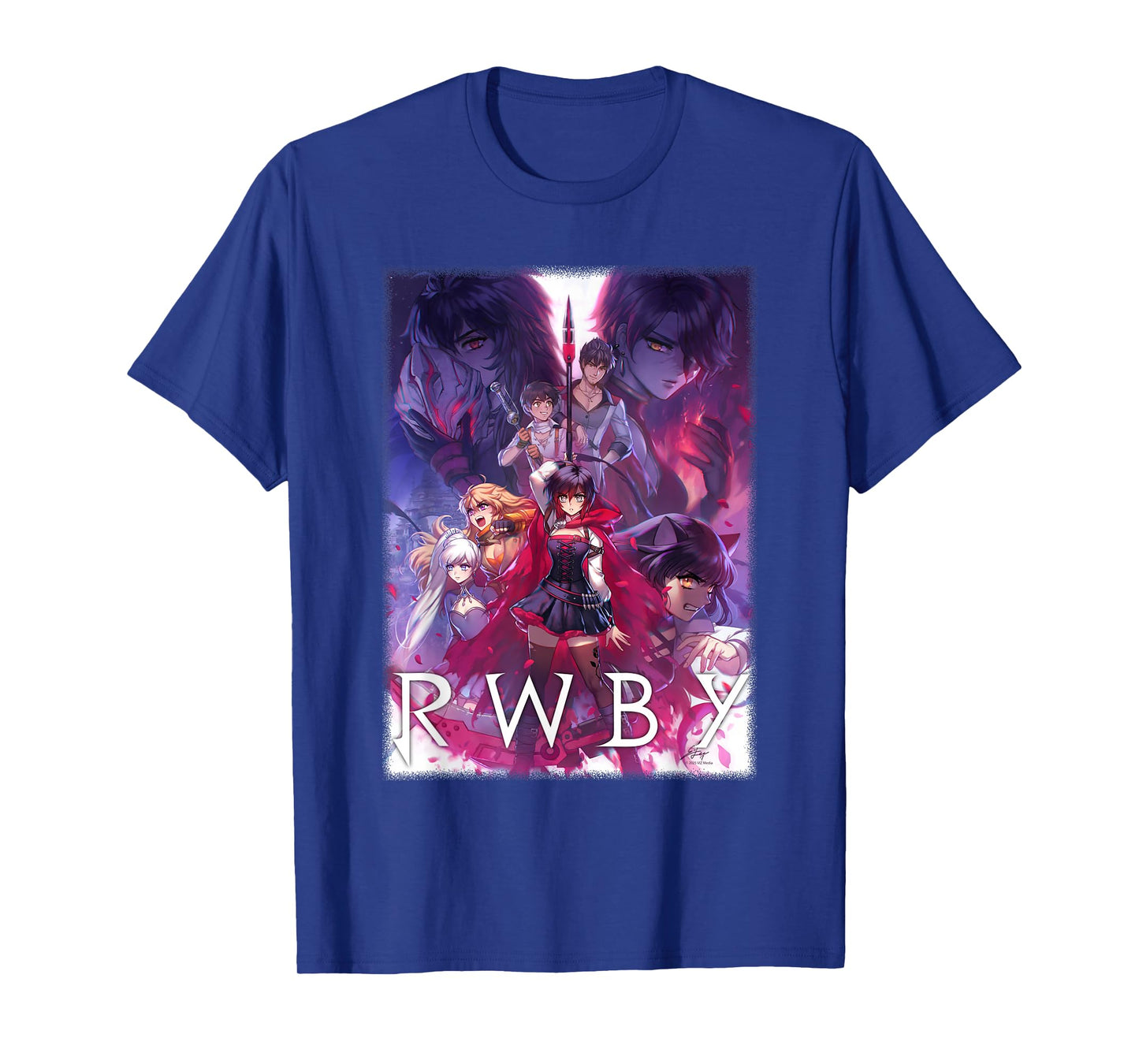 RWBY Colorful Show Poster Anime Cartoon T-Shirt