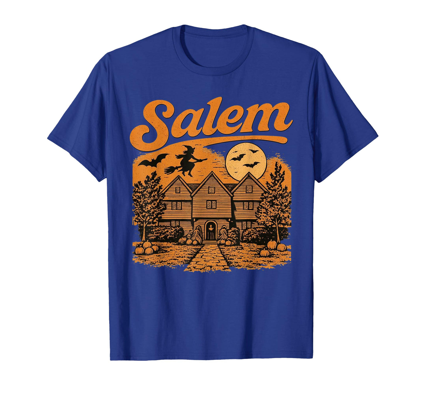 Salem Massachusetts Witch House Spooky Full Moon Souvenir T-Shirt