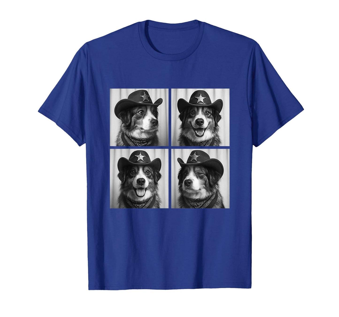 Cute Australian Shepherd Funny Cowboy Dogs Western Aesthetic T-Shirt