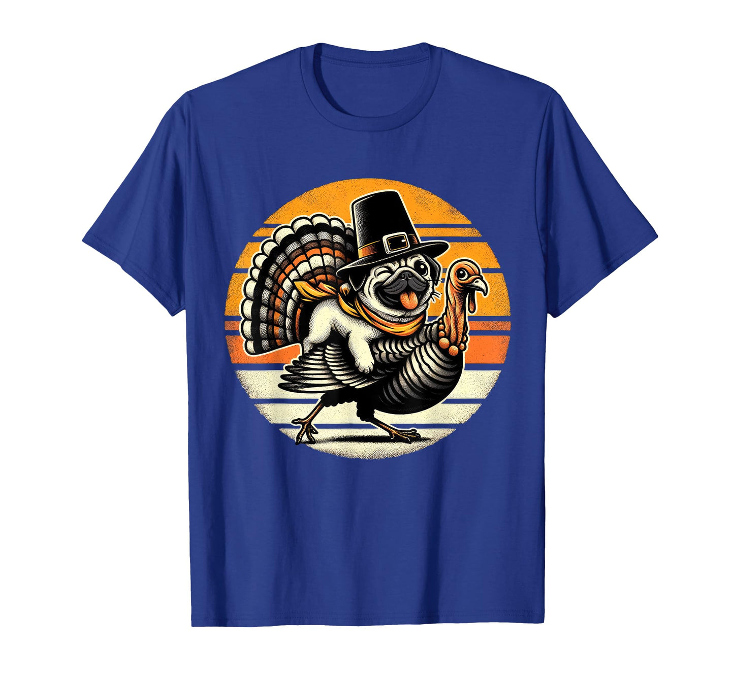 Thanksgiving Pug Pilgrim Gifts for Women Men Pug Dog Lover T-Shirt