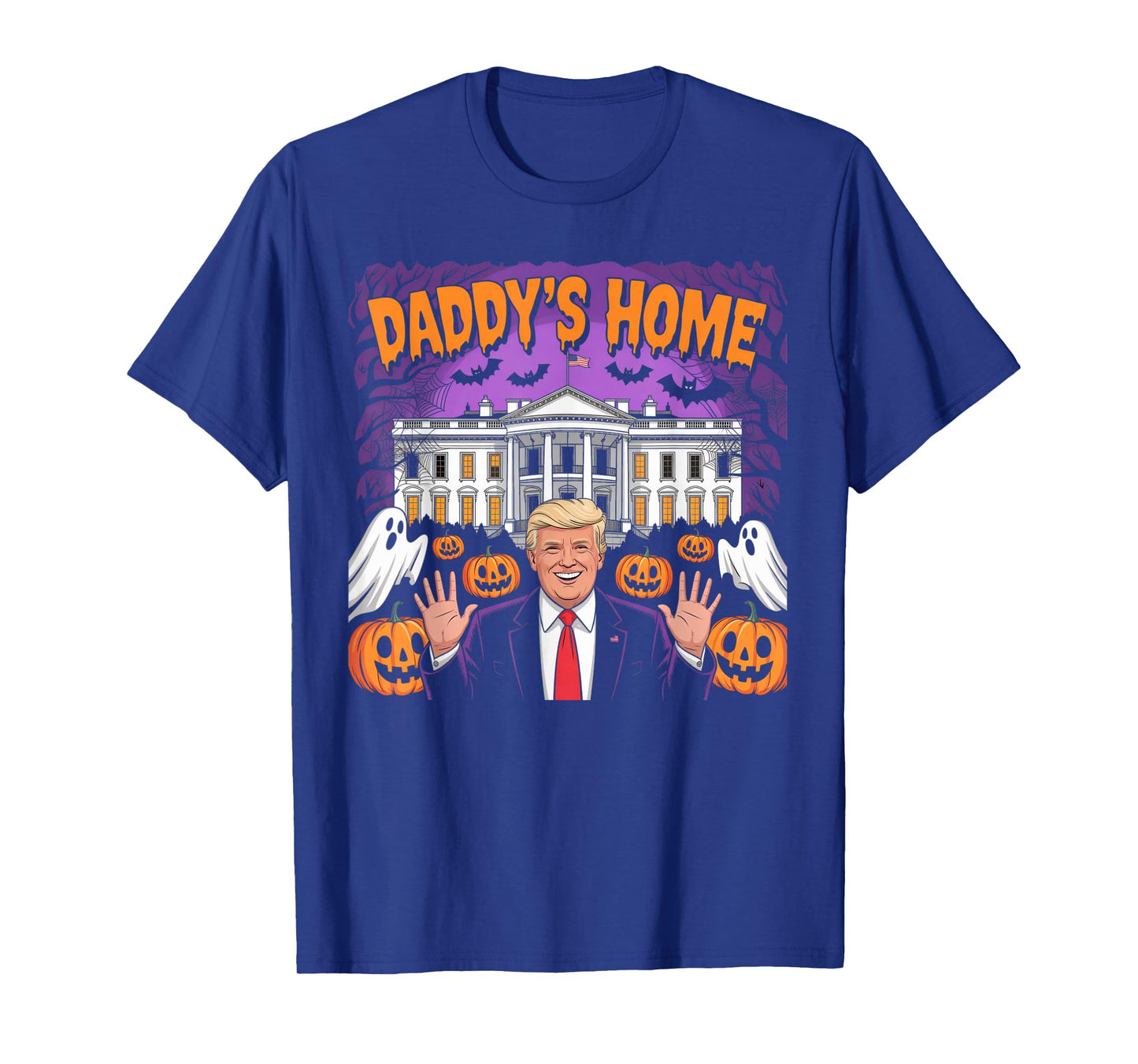 Funny Patriotic Halloween 2025 Daddy's Home White House USA T-Shirt