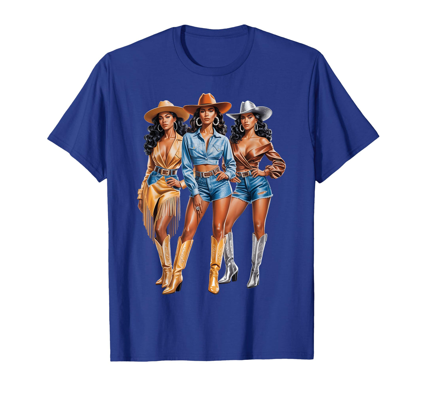 Melanin Black Cowgirl African American Cowgirl Western Rodeo T-Shirt