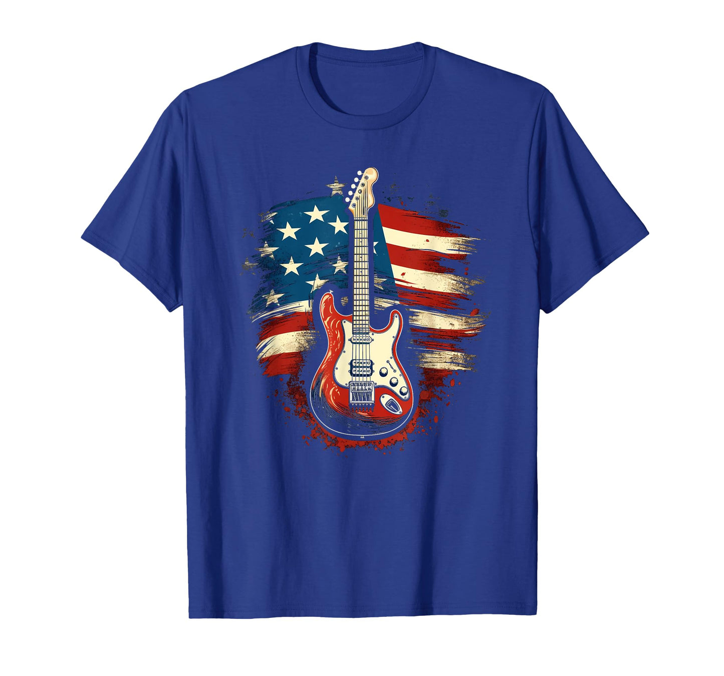 Guitar American Flag USA - Country Music 4th of July Gifts Women Kids Men T-Shirt