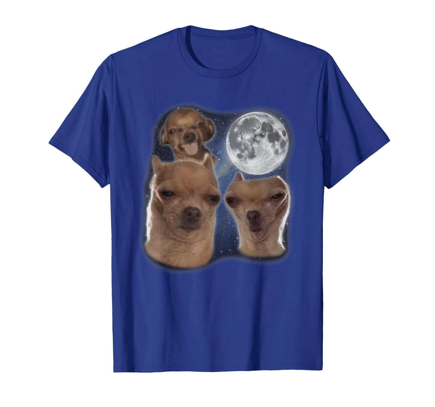 Goofy Ahh Dog Moon 3 Howling At Moon Funny Weird Cursed T-Shirt