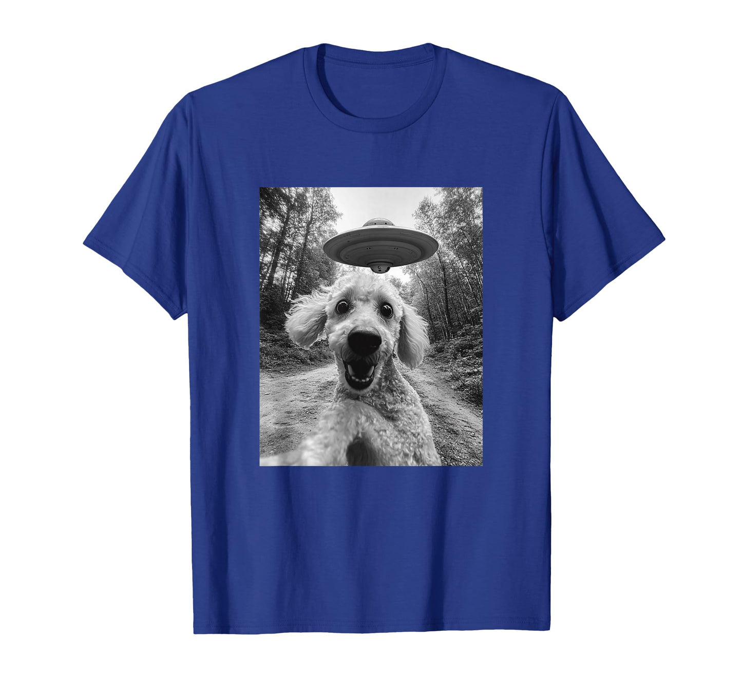 Poodle UFO Meme - Funny Poodle Selfie with UFO T-Shirt