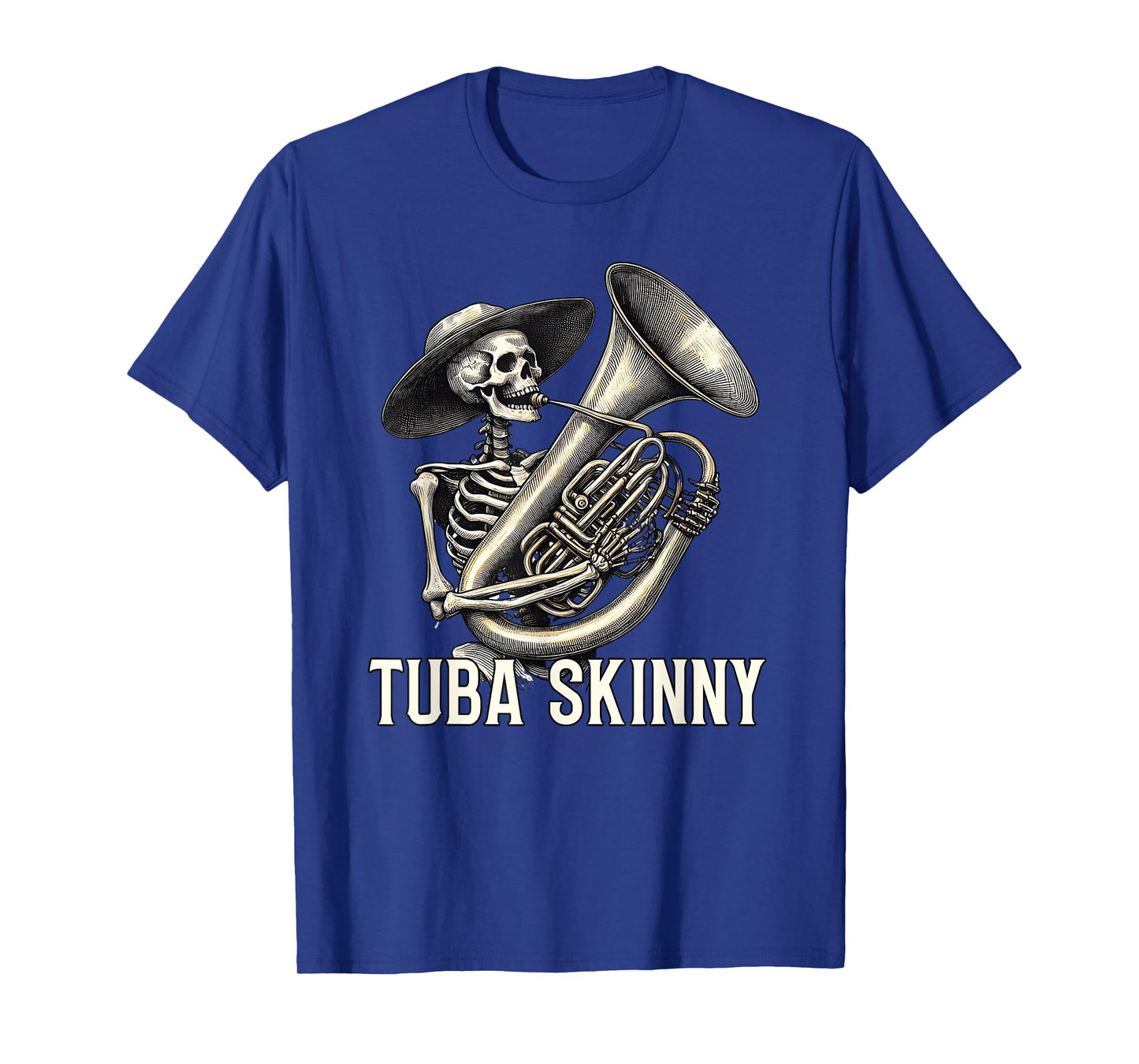 Tuba Skinny Skeleton Jazz Band Vintage Music Graphic Tee T-Shirt