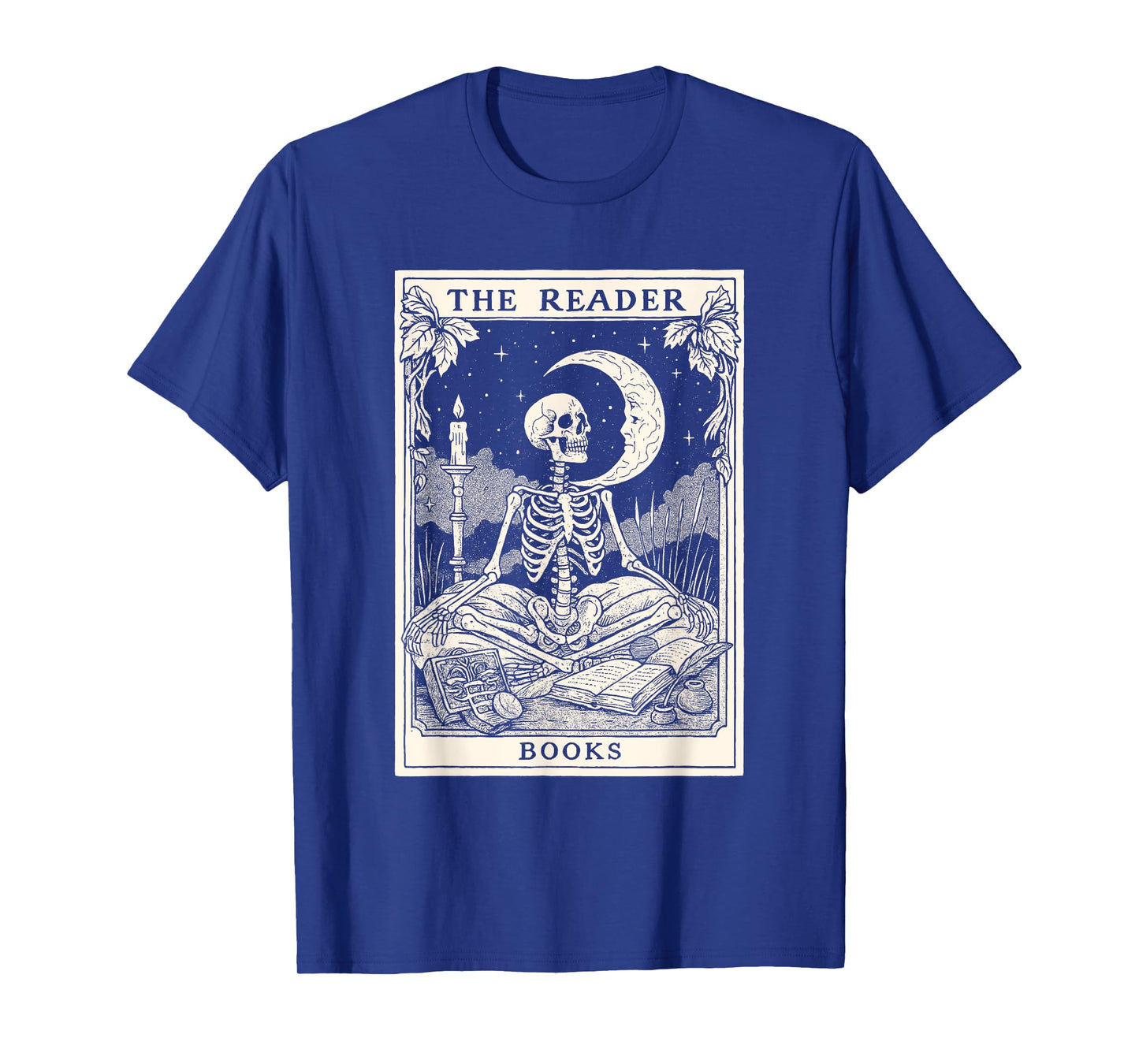 The Reader Tarot Card Skeleton Reading Halloween T-Shirt