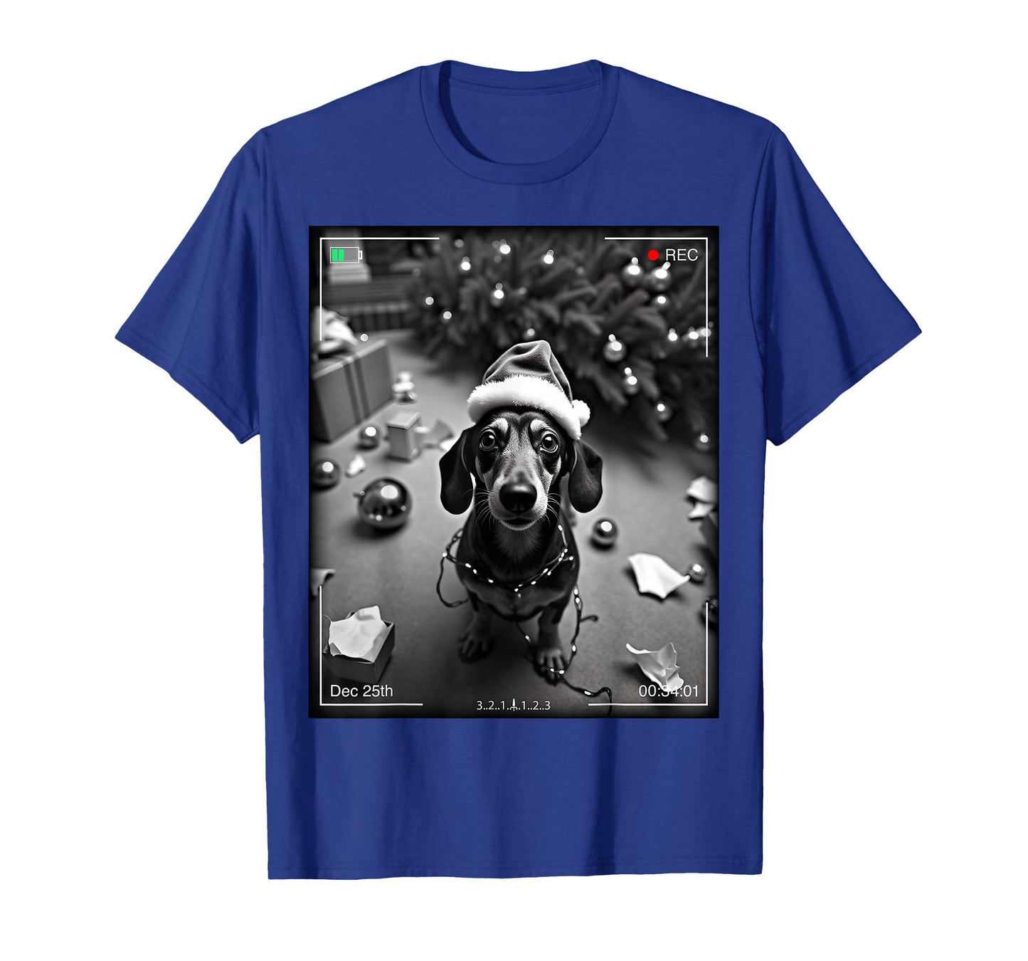 Christmas Dachshund Caught On Camera T-Shirt