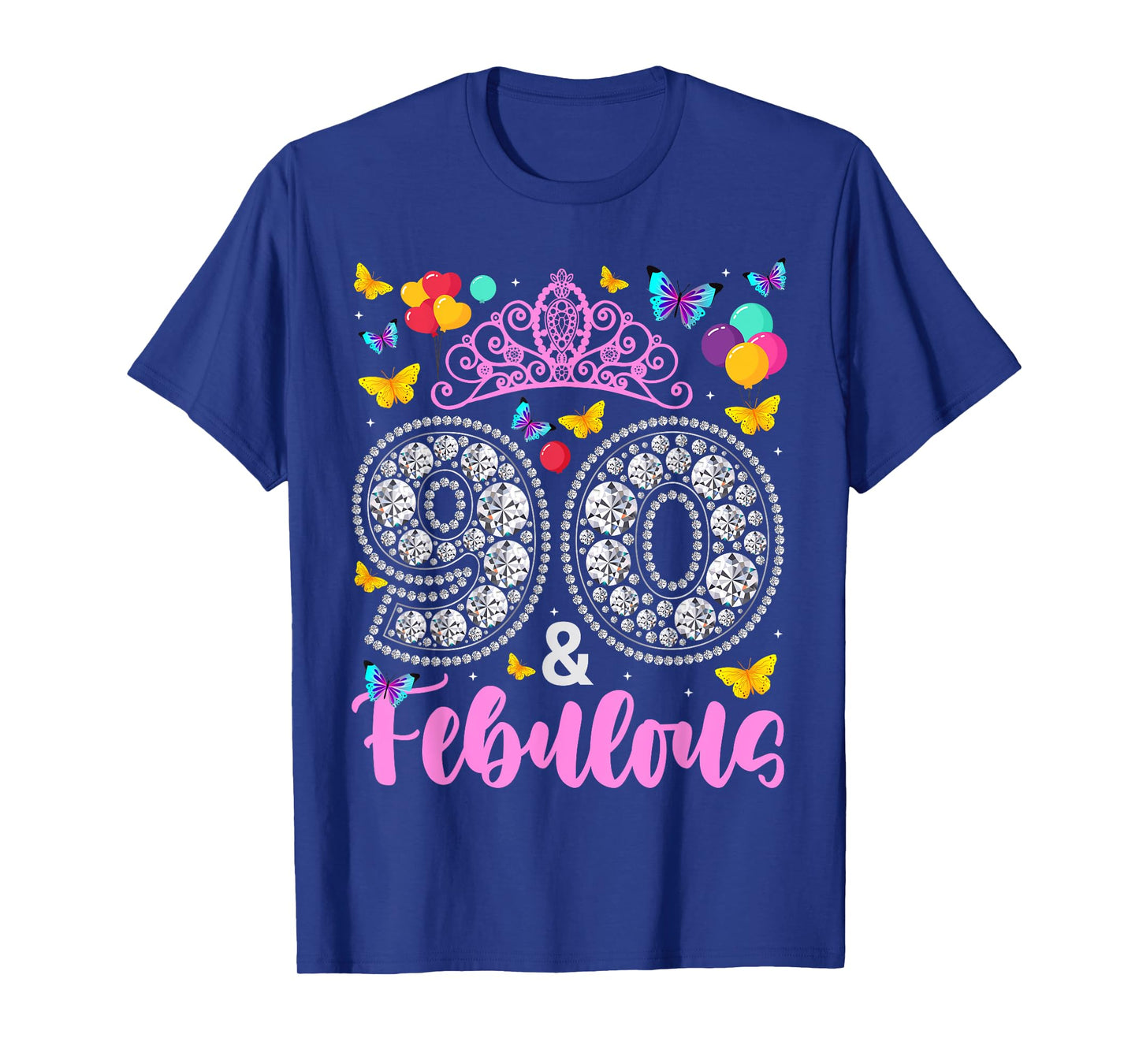 90 And Fabulous 90 Years Old Women 90th Birthday T-Shirt