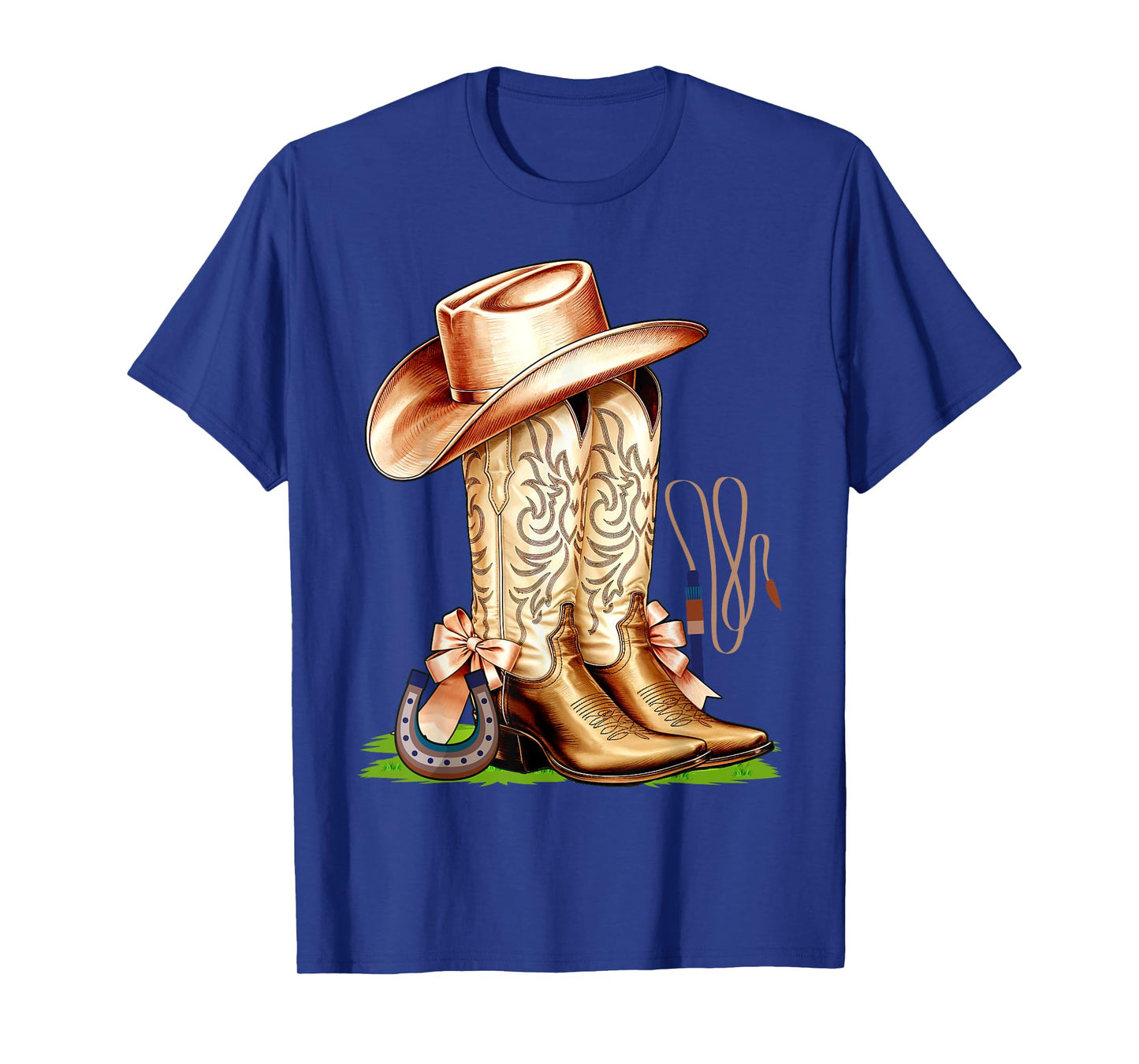 Coquette Pink Bow Cowboy Boots Cute Teen Girls, Women T-Shirt
