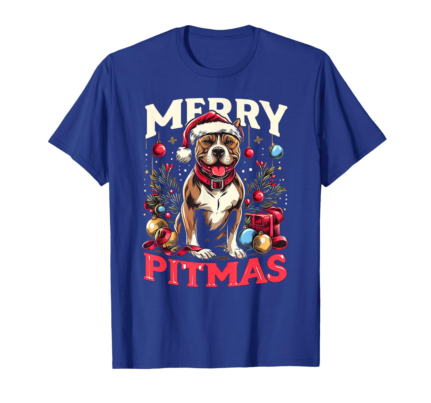 Merry Pitmas Pitbull Funny Christmas Sweater T-Shirt