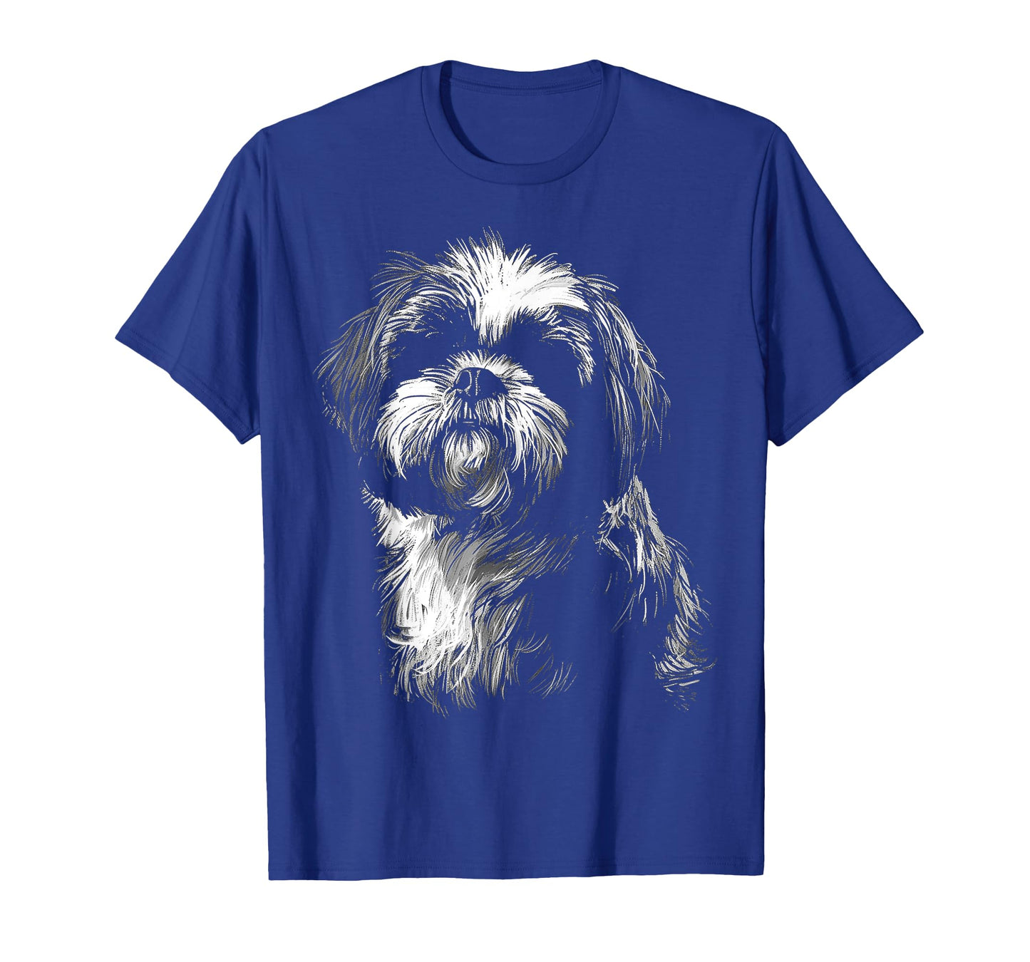 Dog Lover Cute Drawing Animal Pet Art Graphic Shih Tzu T-Shirt