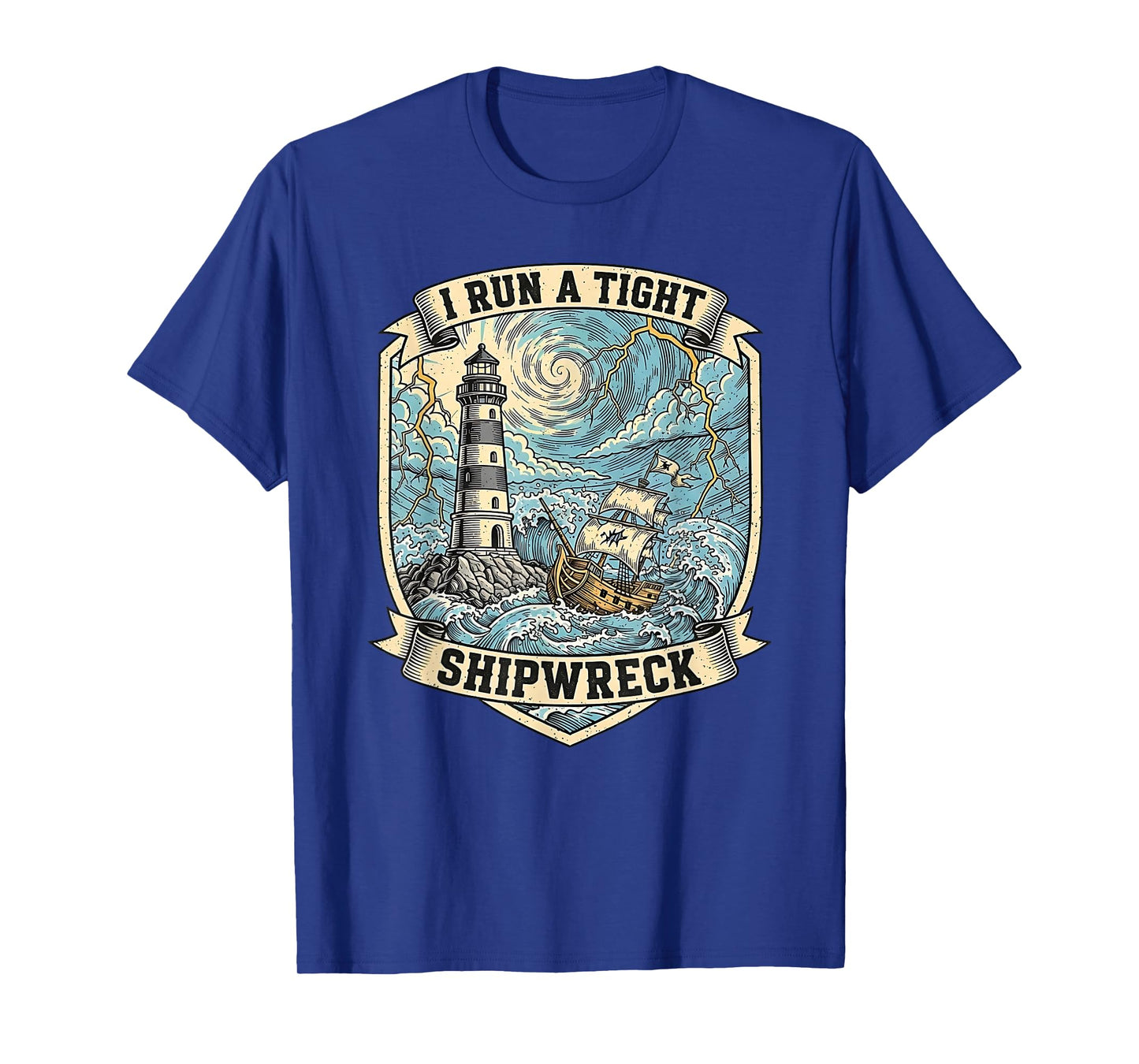 Vintage I Run a Tight Shipwreck Sarcastic Homeschool Mom T-Shirt