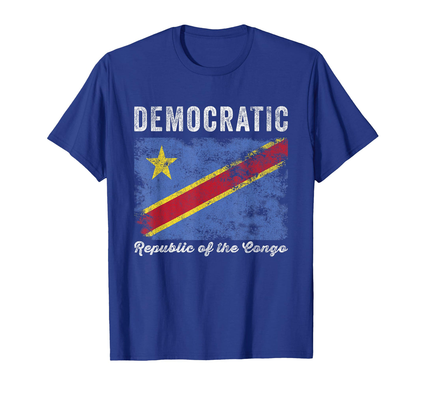 Democratic Republic of the Congo Flag Distressed T-Shirt