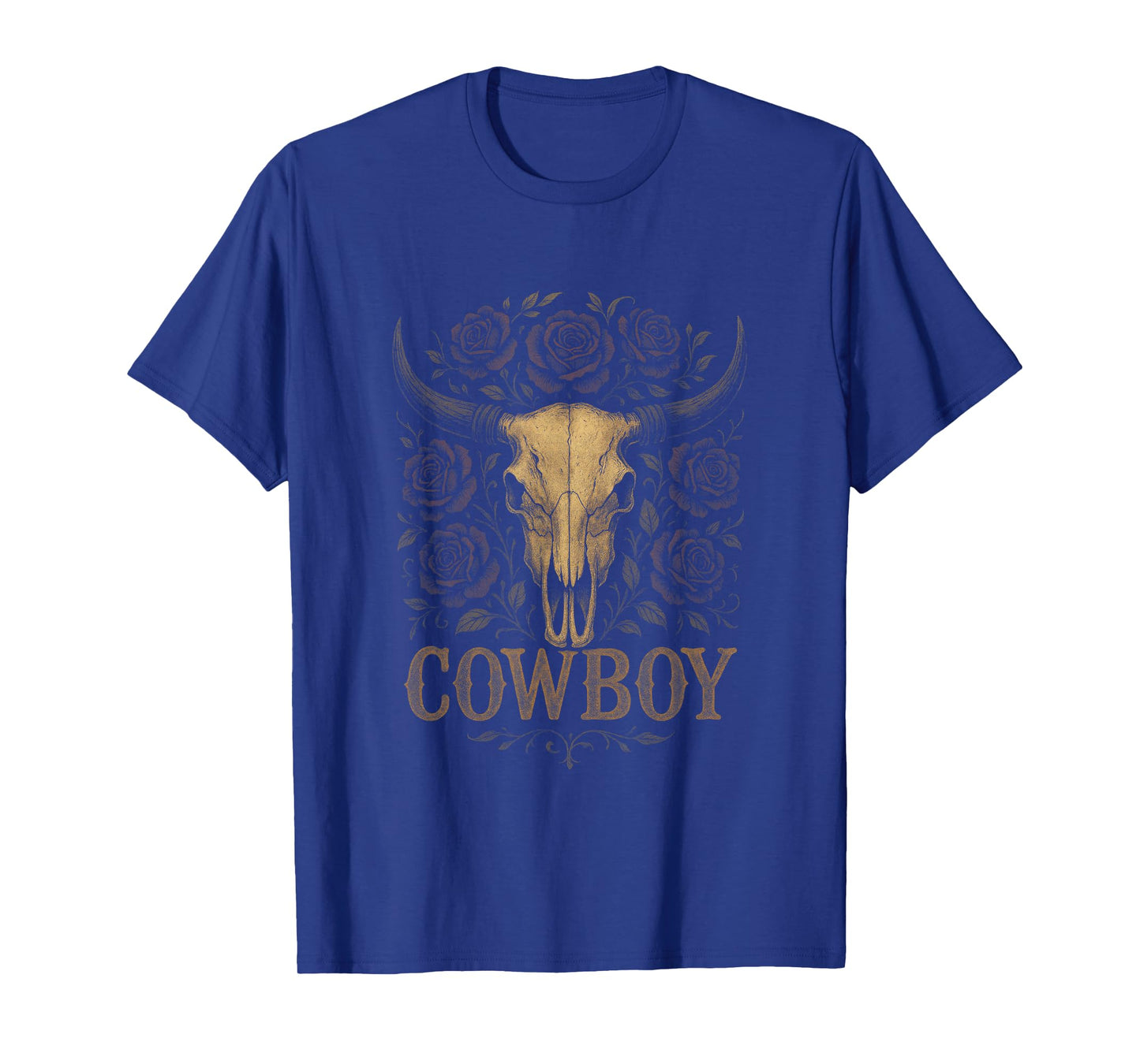 Cowboy - Skull Rodeo Western Vintage T-Shirt