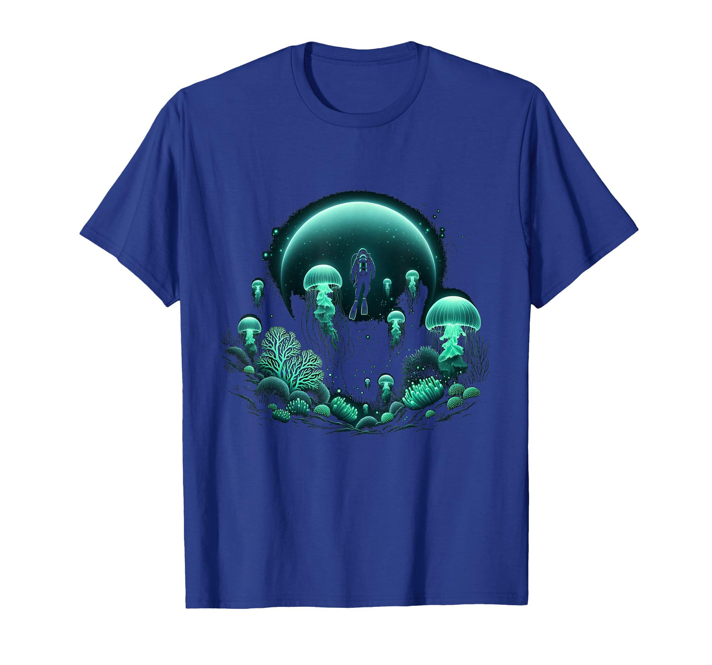 Scuba Diver and Jellyfish for Ocean Dive Trip Scuba Diving T-Shirt