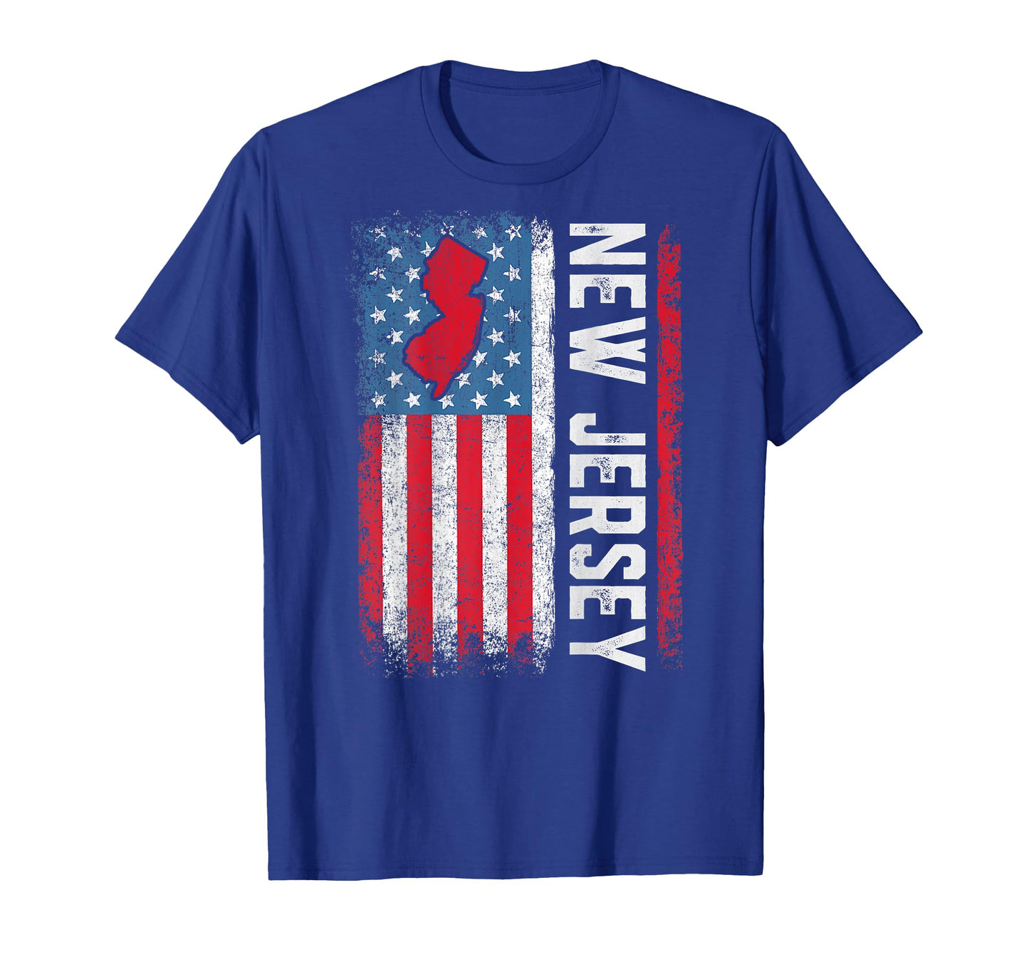 Vintage New Jersey State USA Flag Shirt New Jersey (On Back) T-Shirt