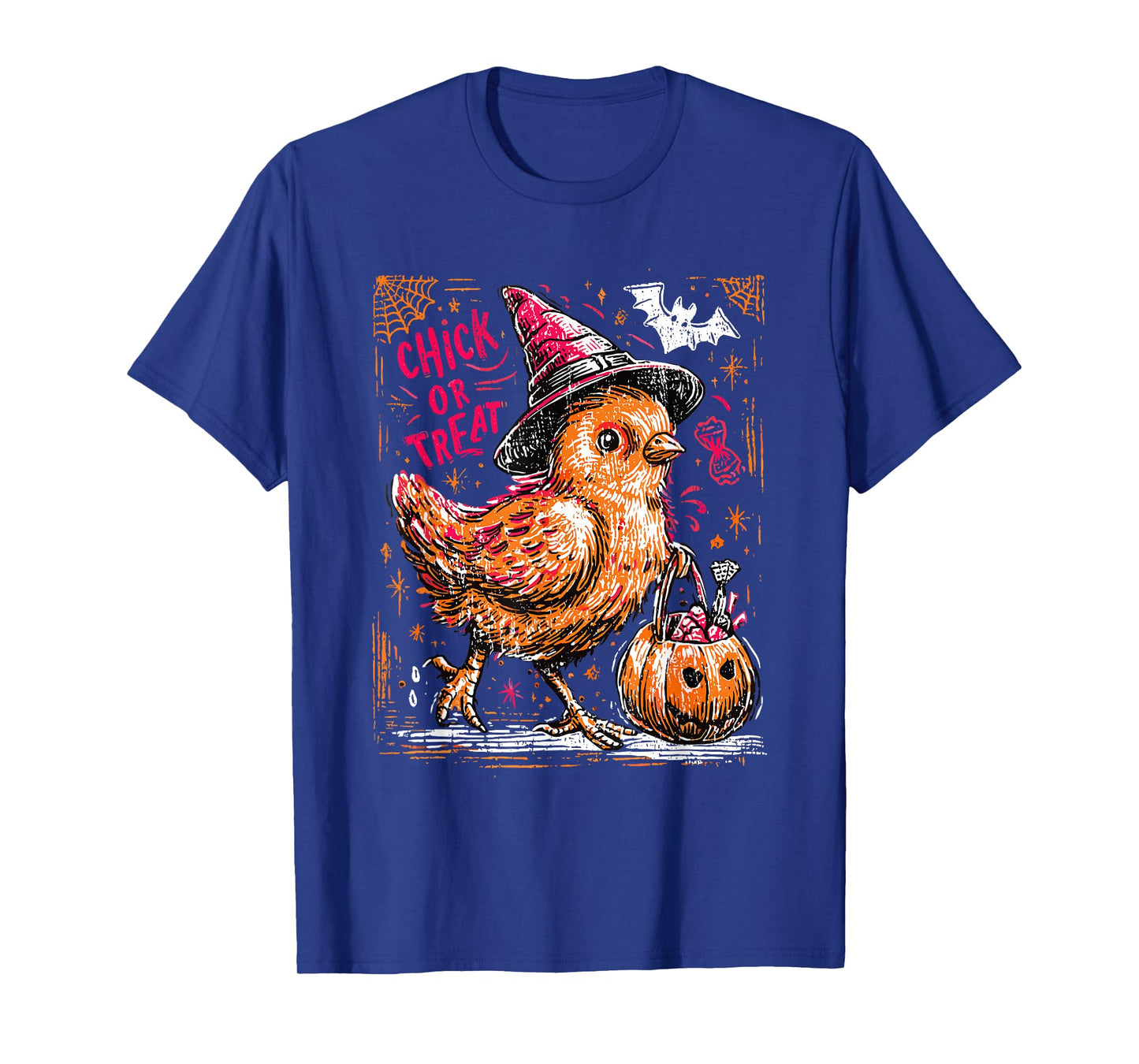 Chick or Treat Halloween Chicken Witch Fall Chicken Candy T-Shirt