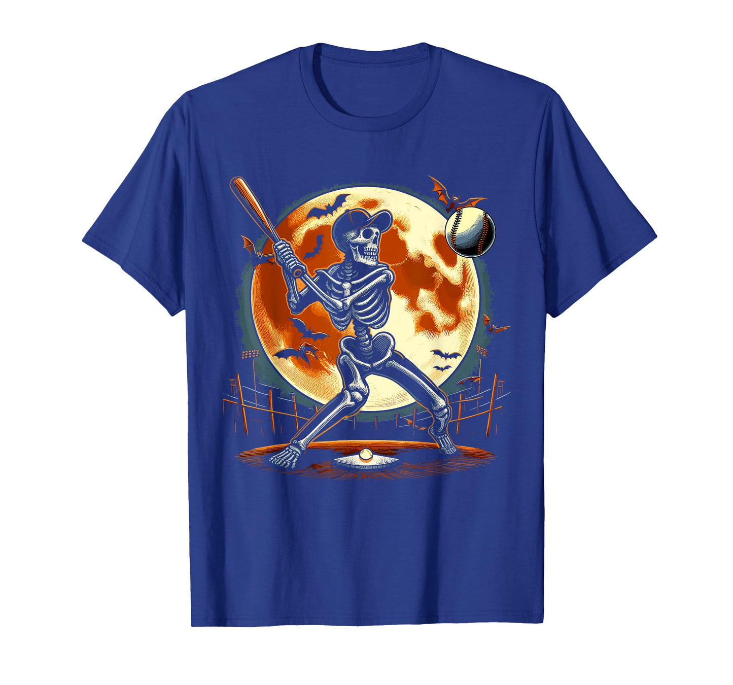 Halloween Baseball Skeleton Halloween T-Shirt