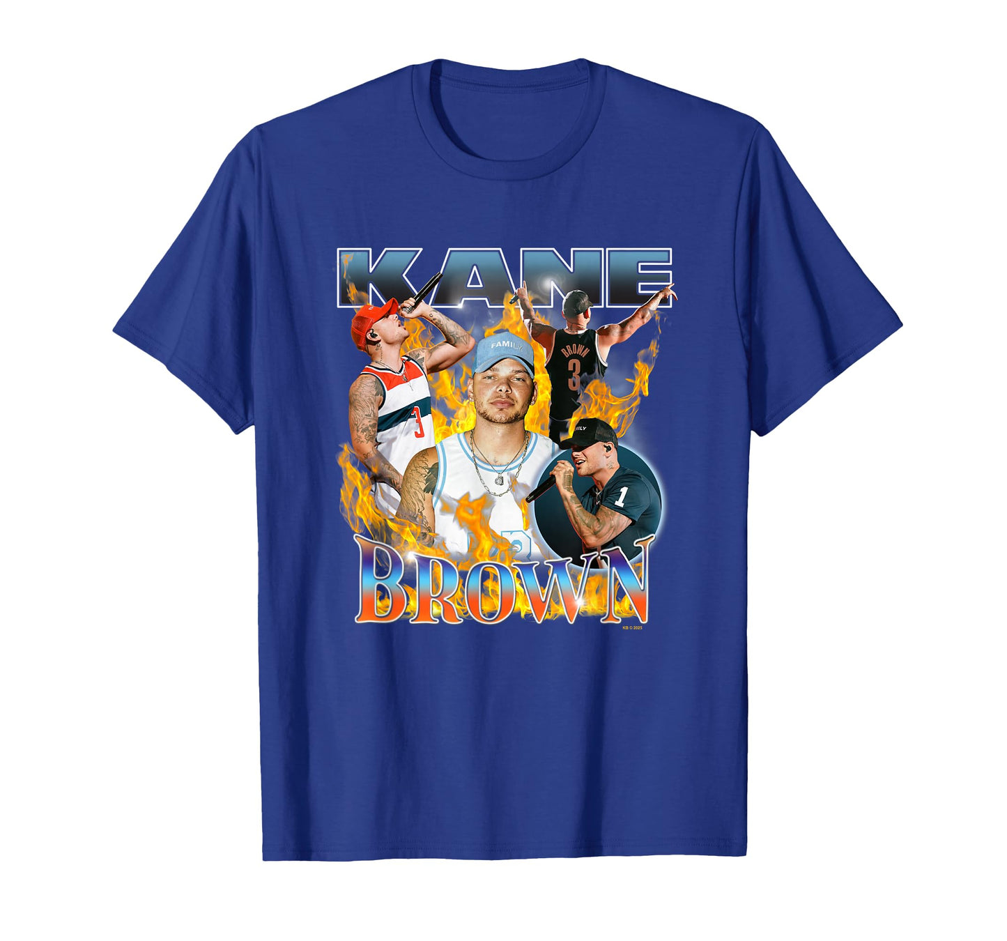 Kane Brown Collage On Fire 90's Retro Big Chest Poster T-Shirt