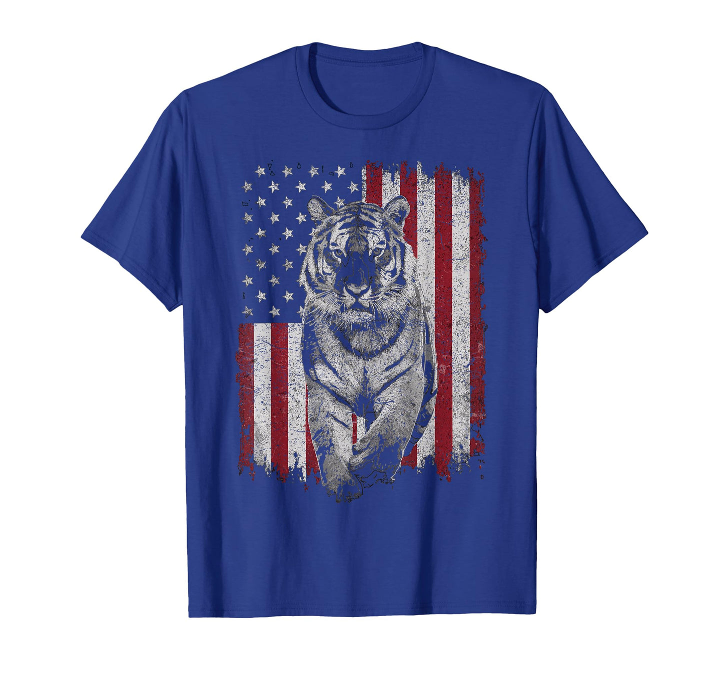 Patriotic Tiger 4th of July Patriotic USA Independence Day T-Shirt