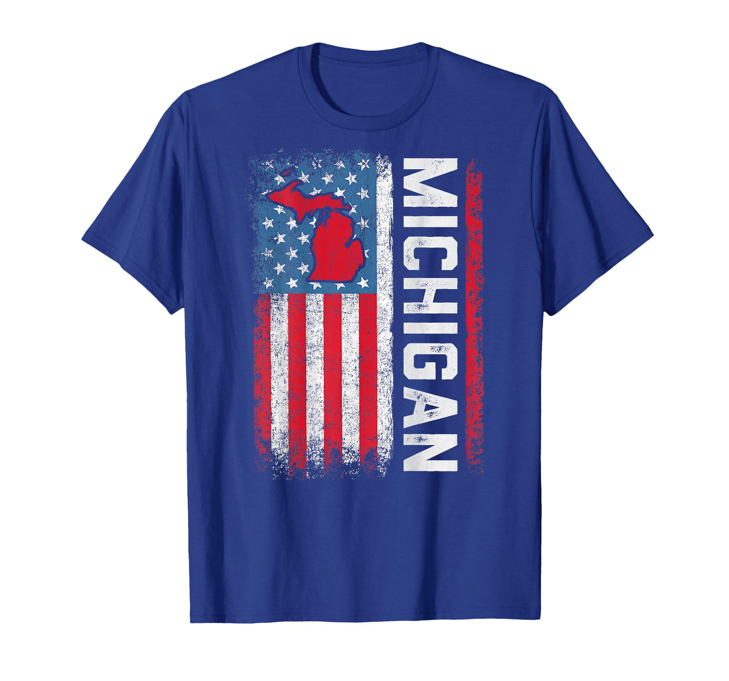 Vintage Michigan State USA Flag Shirt Michigan (On Back) T-Shirt