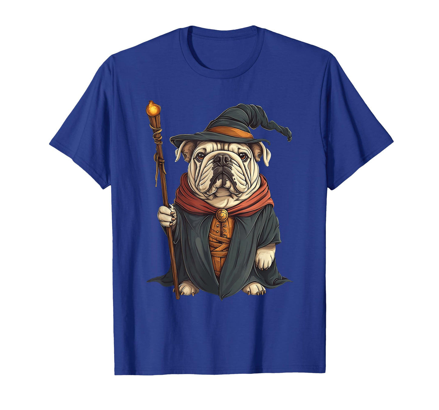 English Bulldog Dog Wizard Fantasy T-Shirt