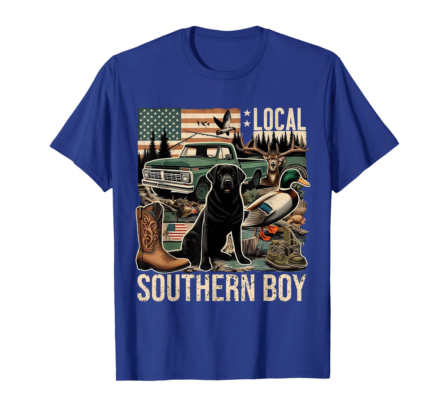 Local Southern Boy Retro Country Vintage Artwork T-Shirt