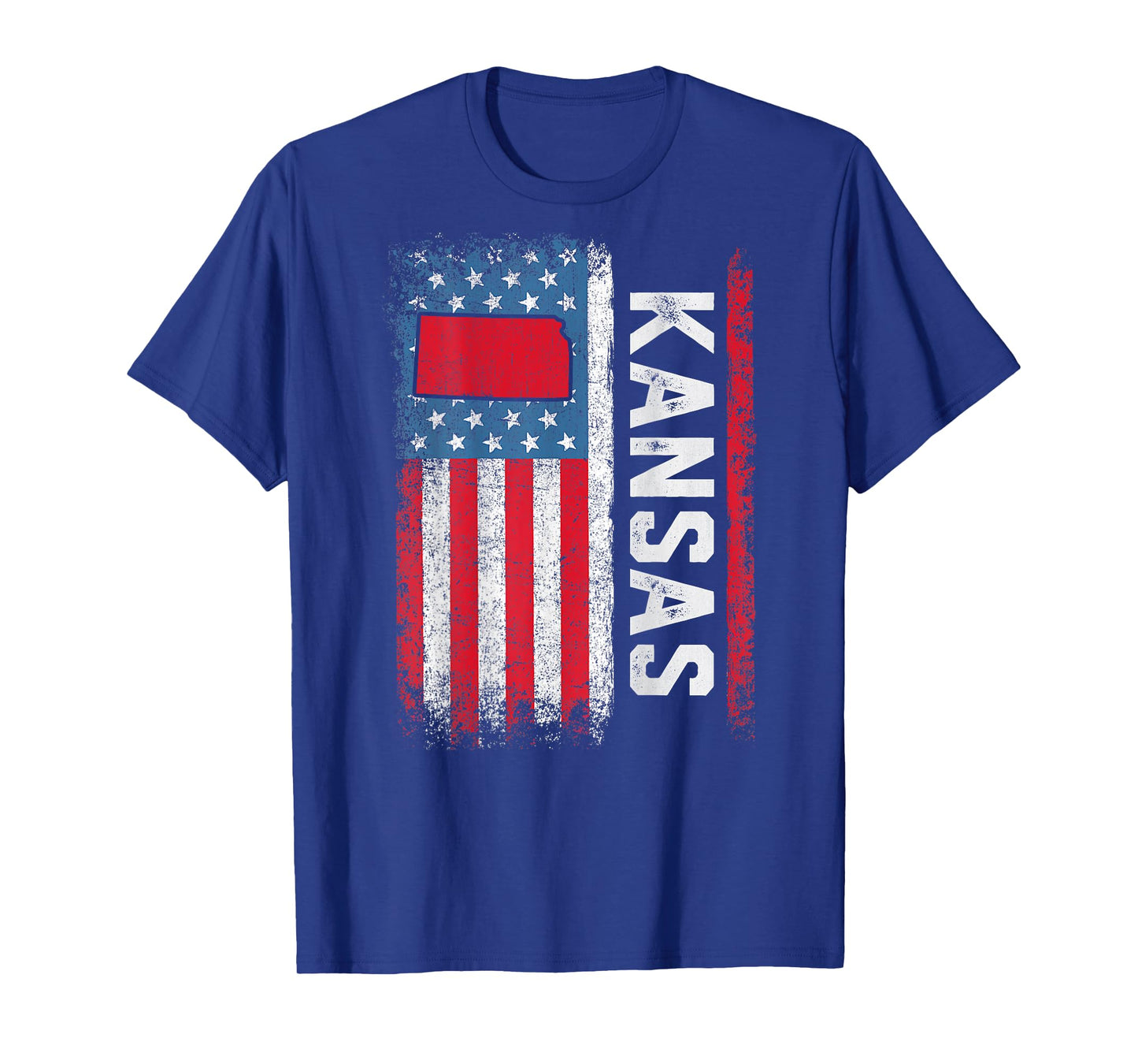 Vintage Kansas State USA Flag Shirt Kansas (On Back) T-Shirt